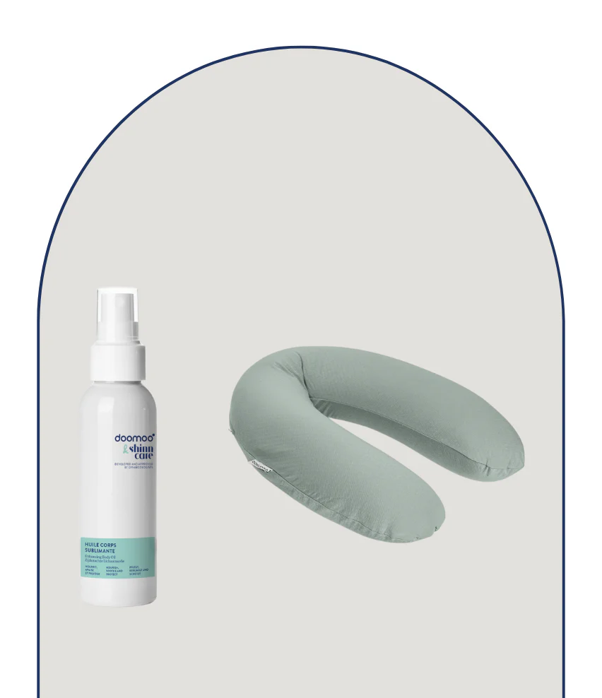 Duo essentiels grossesse coussin & son huile corps sublimante - Image 3