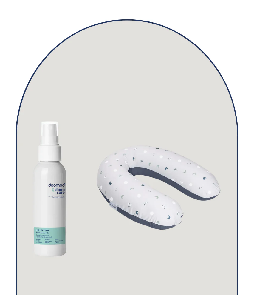 Duo essentiels grossesse coussin & son huile corps sublimante - Image 5